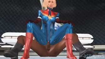 MILF CAPTAIN MARVEL BANGS PETER PARKER POV - Little Puck - Superheroine POV