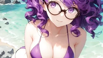 Cute anime girls wearing glasses compilation