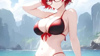 Cute anime girls wearing glasses compilation