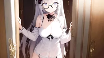 Cute anime girls wearing glasses compilation