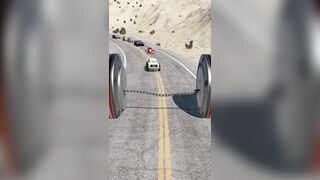 Bollards & Chain Car Crash _ BeamNG.Drive