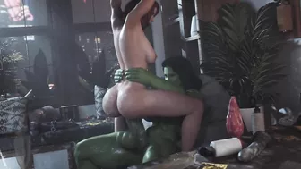 She Hulk & Sexy Invisible Woman Get Down And Dirty Parody