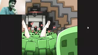 Minecraft Sex Steve Jerking off watching Alex Get Gangbang by Creepers Porn Comic