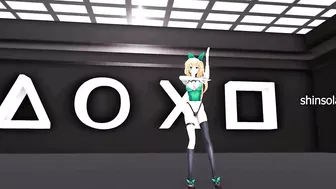 Souzetsu Gekkou, Mirai Akari, Virtual Youtuber - Hentai MDD Music dance video, 3d undressing, dark green eyes, color edi