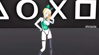 Souzetsu Gekkou, Mirai Akari, Virtual Youtuber - Hentai MDD Music dance video, 3d undressing, dark green eyes, color edi