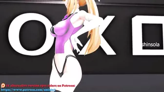 Souzetsu Gekkou, Mirai Akari, Virtual Youtuber - Hentai MDD Music dance video, 3d undressing, dark green eyes, color edi