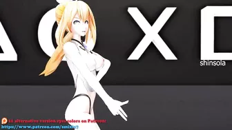 Souzetsu Gekkou, Mirai Akari, Virtual Youtuber - Hentai MDD Music dance video, 3d undressing, dark green eyes, color edi