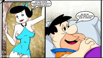 Cuidando do Vizinho - HQ Flintstones - Freddy fodendo a Betinha