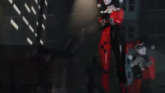 Giant Harley Quinn Eats Catwoman