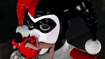 Giant Harley Quinn Eats Catwoman