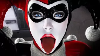 Giant Harley Quinn Eats Catwoman