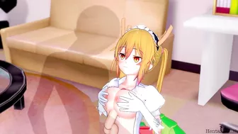 Miss Kobayashi's Dragon Maid Hentai Tohru Swallows A Load