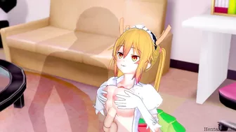 Miss Kobayashi's Dragon Maid Hentai Tohru Swallows A Load