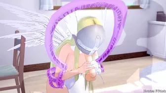 Angewomon Blows and Swallows A Massive Load. Digimon Hentai