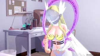 Angewomon Blows and Swallows A Massive Load. Digimon Hentai