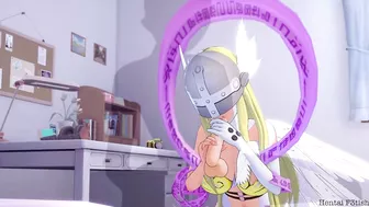 Angewomon Blows and Swallows A Massive Load. Digimon Hentai