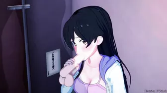 Chizuru Mizuhara: Gives A Quick Blowjob In A Public Bathroom