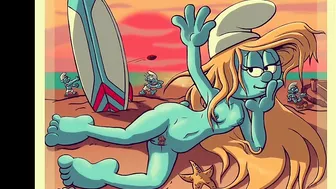 Smurfette Sassette & hefty cum tribute