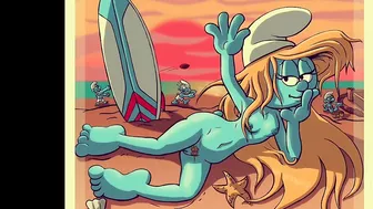 Smurfette Sassette & hefty cum tribute