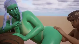 Alien Woman Gets Bred By Human - 3D Animation