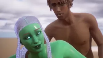 Alien Woman Gets Bred By Human - 3D Animation