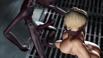 3D Alien Has Sex With Blonde Woman