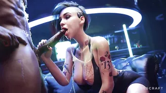 Judy Cyberpunk 2077 - Blowjob - (Uncensored)