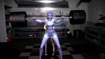 Widowmaker Works Out (Muscle Growth Animation)