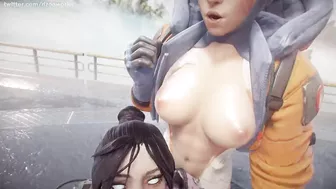 Apex Legends - Wraith & Wattson Sucking and Jerking POV