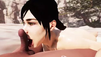 Buff Woman Gets Creampie - 3D Animation