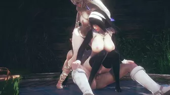 Beautiful Queen + Nun - Threesome - Hentai (Uncensored)