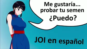 Spanish JOI, Dragon ball hentai, cum 2 times.