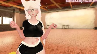 Hot Gym Girl strips for you during Workout and fucks you as a Reward - POV VRChat erp preview