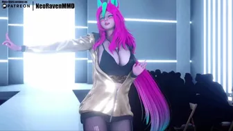 [MMD]BlackPink - Shut Down (Ahri/Xayah/Soraka/Gwen) [Strip ver.]