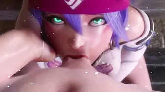 Kiriko from Overwatch suck your dick until you cum in her mouth