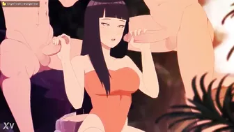 Hinata fode com clones de naruto