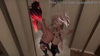 [VRChat] 2 girlfriends have fun in the shower ;3