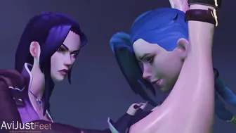 Jinx tickled by Caitlyn (Arcane)