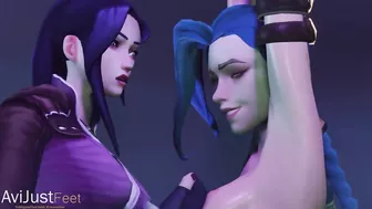 Jinx tickled by Caitlyn (Arcane)