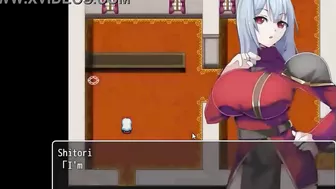 Blue haired woman in Married kn shitori new rpg hentai game gameplay