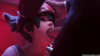 Overwatch Kiriko gangbanged in hallway Cumsluts