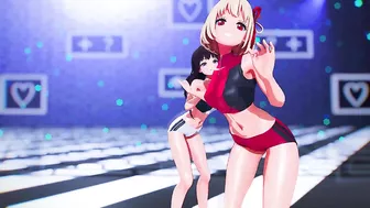 【MMD Lycoris Recoil 4k/60fps】《Chisato(錦木 千束) Takina(井ノ上 たきな)》 ~《Party Tonight LAYSHA (레이샤)》 Naughty