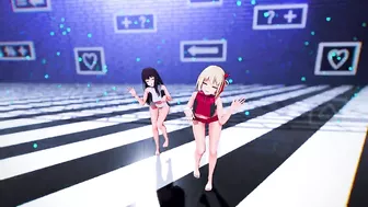 【MMD Lycoris Recoil 4k/60fps】《Chisato(錦木 千束) Takina(井ノ上 たきな)》 ~《Party Tonight LAYSHA (레이샤)》 Naughty