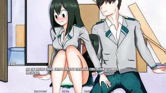 Masturbando a la bella Tsuyu de My Hero Academy - RE:Hero Academy