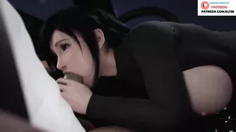 Tifa Lockhart Do Hot Blowjob To Car Driver And Getting Cum In Mouth | Exclusive Final Fantasy Hentai