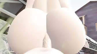 Big Ass Girl Rides Cock and Gets Cum in Her Butt Hentai 3D