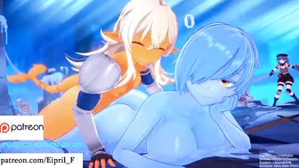 Hot Futa Furry Slime Girl and Shark - Best Slime Hentai Porn 4K 60 FPS