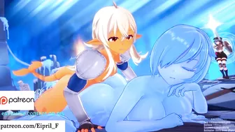 Hot Futa Furry Slime Girl and Shark - Best Slime Hentai Porn 4K 60 FPS