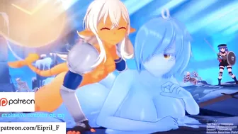 Hot Futa Furry Slime Girl and Shark - Best Slime Hentai Porn 4K 60 FPS