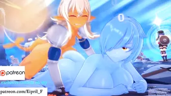 Hot Futa Furry Slime Girl and Shark - Best Slime Hentai Porn 4K 60 FPS